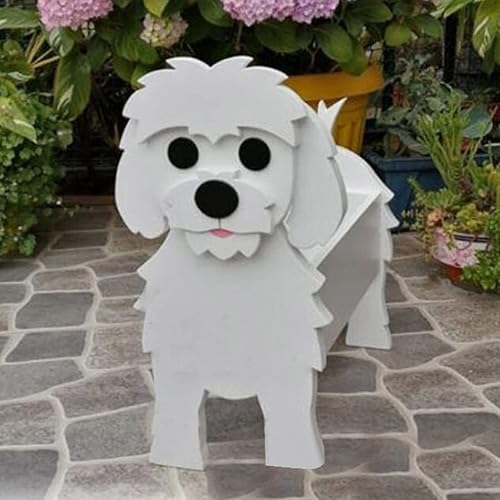 Maceta para perros, macetas con forma de perro, macetas decorativas con forma de animal, macetas de almacenamiento decorativas para plantas de
