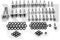 Vista 5 de XKH - Kit de pernos de carenado de aluminio compatible con Suzuki Hayabusa GSXR 1300 Silver 1999-2007 [B07M65HTLY]