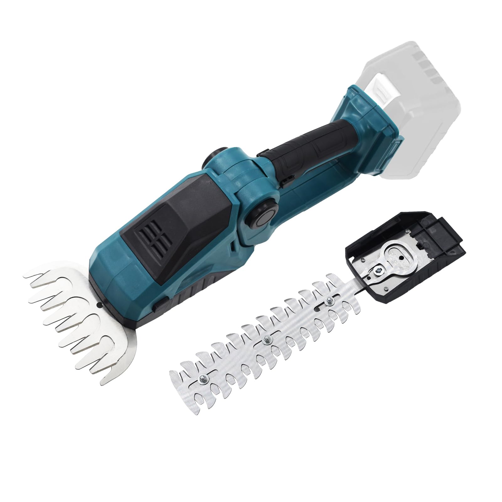 Cisaille à gazon sans fil compatible avec Makita 18 V, taille-haie pratique, avec couteau à herbe et cisaille à arbustes, sécateur sans fil (sans batterie)
