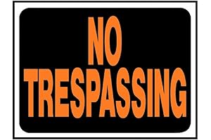 No Trespassing Plastic Sign: 8.5 x 12 Inches for Secure Premises