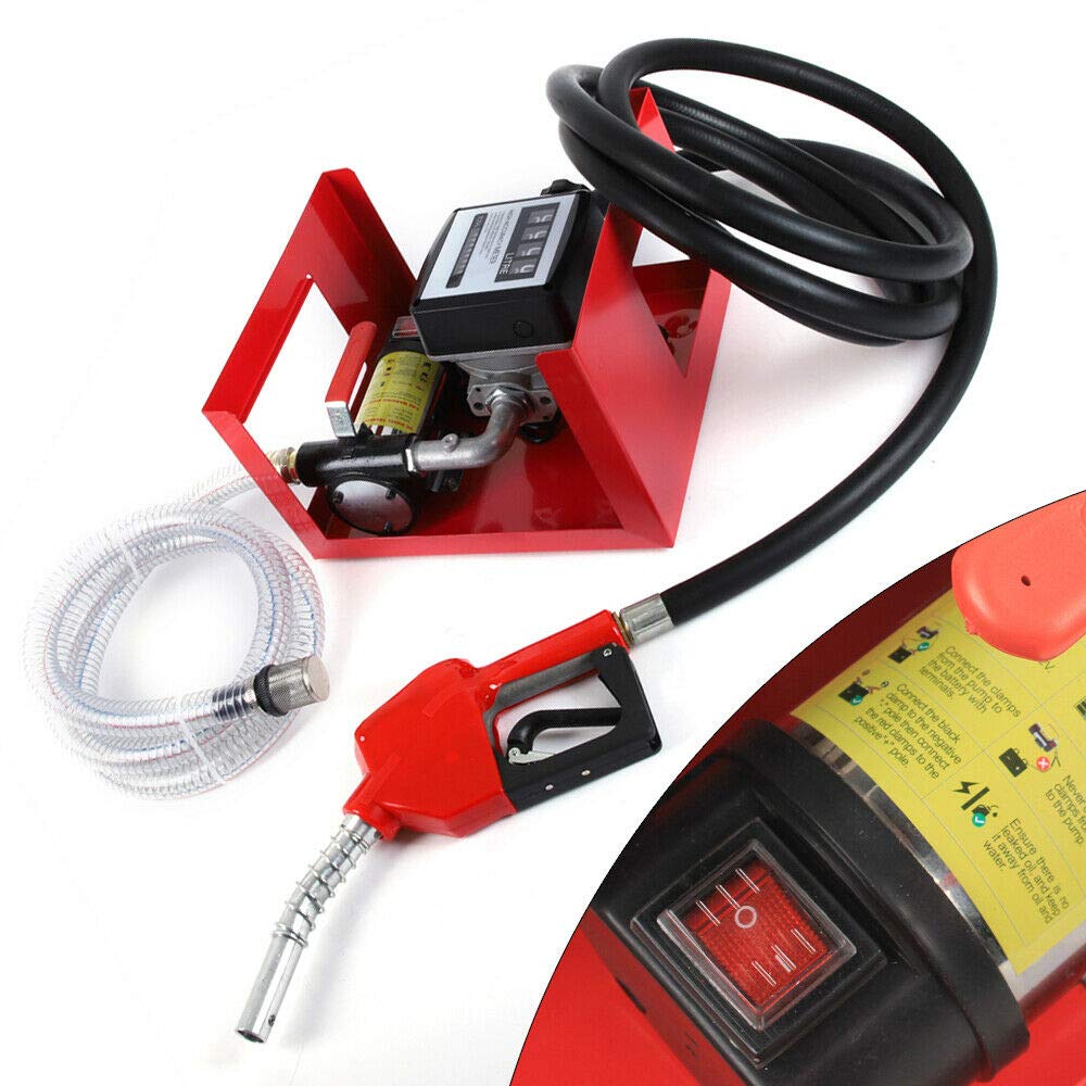 Pompa diesel, pompa elettrica per olio combustibile, 12 V, pompa autoadescante, con tubo in PVC, 50 l/min, per olio combustibile e diesel