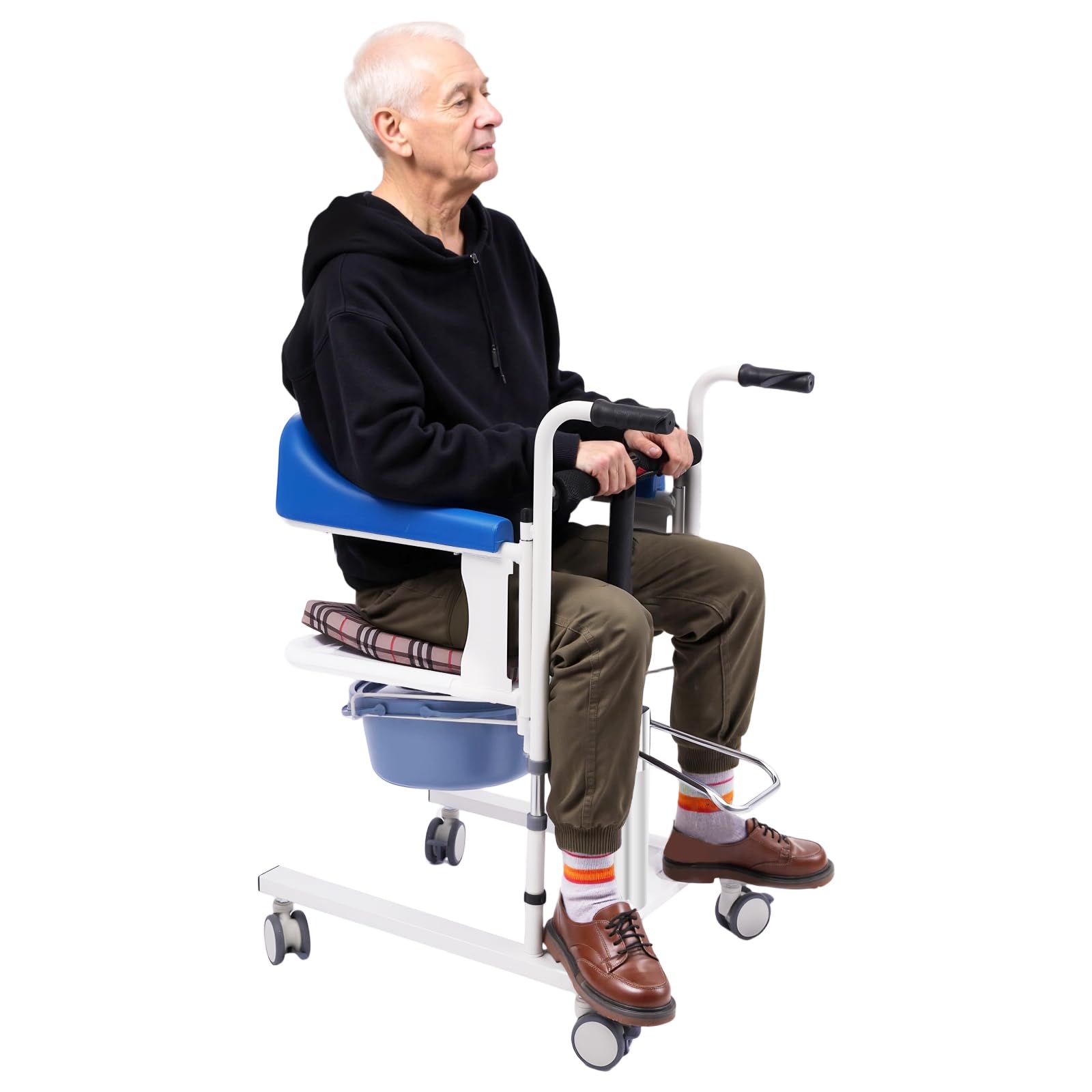 Silla de traslado manual, Silla de ruedas de transferencia para pacientes, Asistencia de transferencia, Silla elevadora de transferencia de pacientes, Adecuado para personas mayores