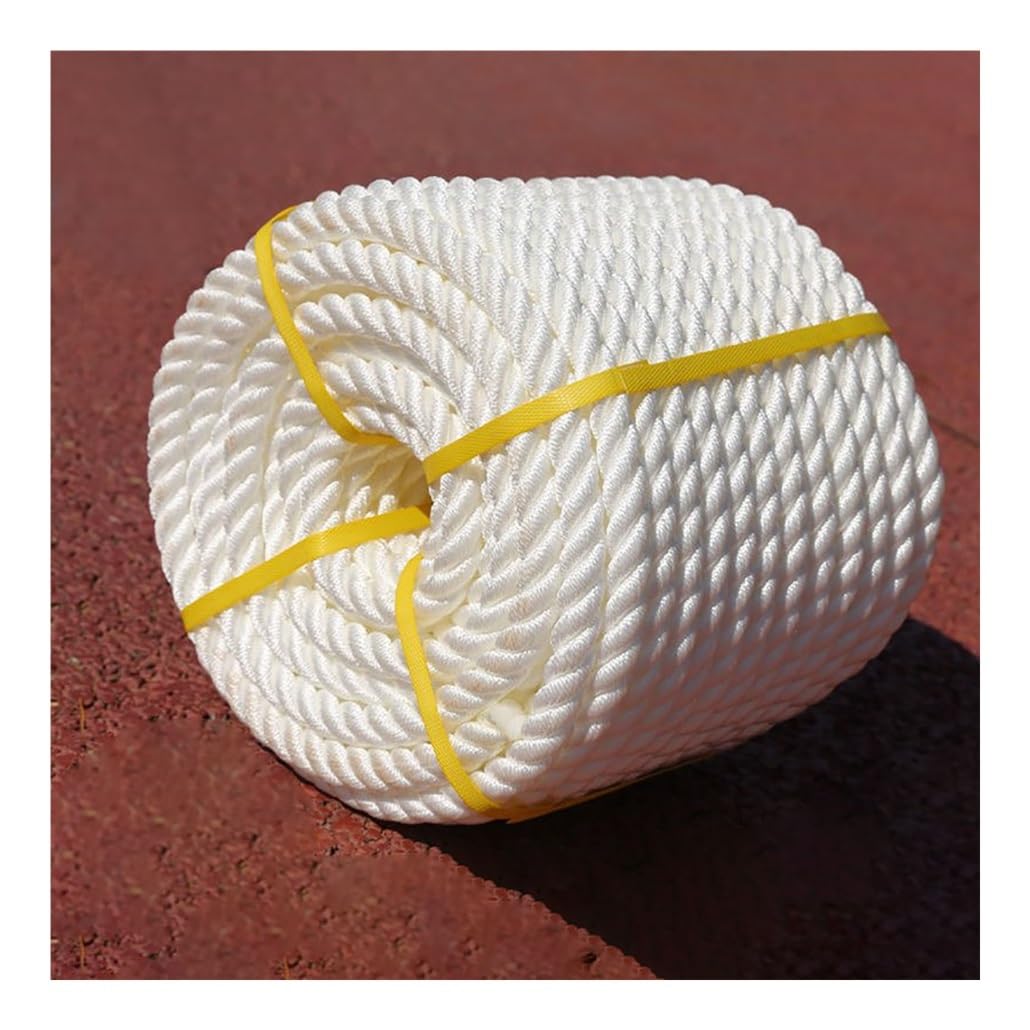 Corda di Sollevamento, Corda in Poliestere Intrecciata a Tre Capi ritorti da 18 mm - Corda Resistente per arboricoltura e lavori all'aperto, Ideale per Campeggio, Nautica e progetti Fai da t
