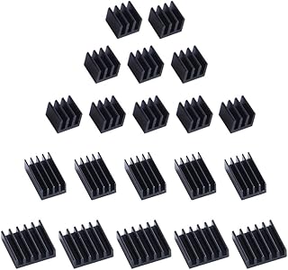 GeeekPi Black Heatsinks For Raspberry Pi 4 Model B,Raspberry Pi Aluminum Heatsinks with Thermal Conductive Adhesive Tape For Raspberry Pi 4B (Raspberry Pi Board is Not Included) (5 Pack)