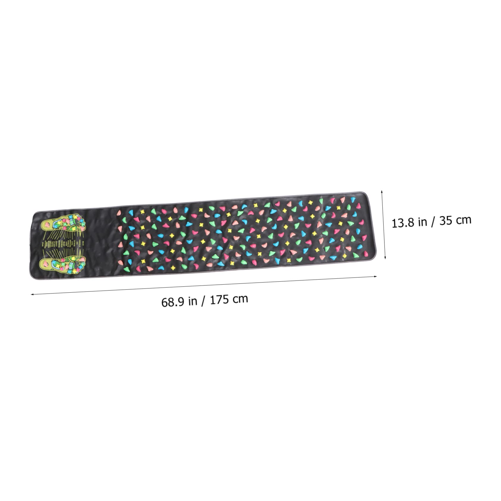 Akupressur Fußmassagematte aus Leder und Pp zur Schmerzlinderung und Immunstärkung 175x35cm für Innen und Außenbereiche Geeignet