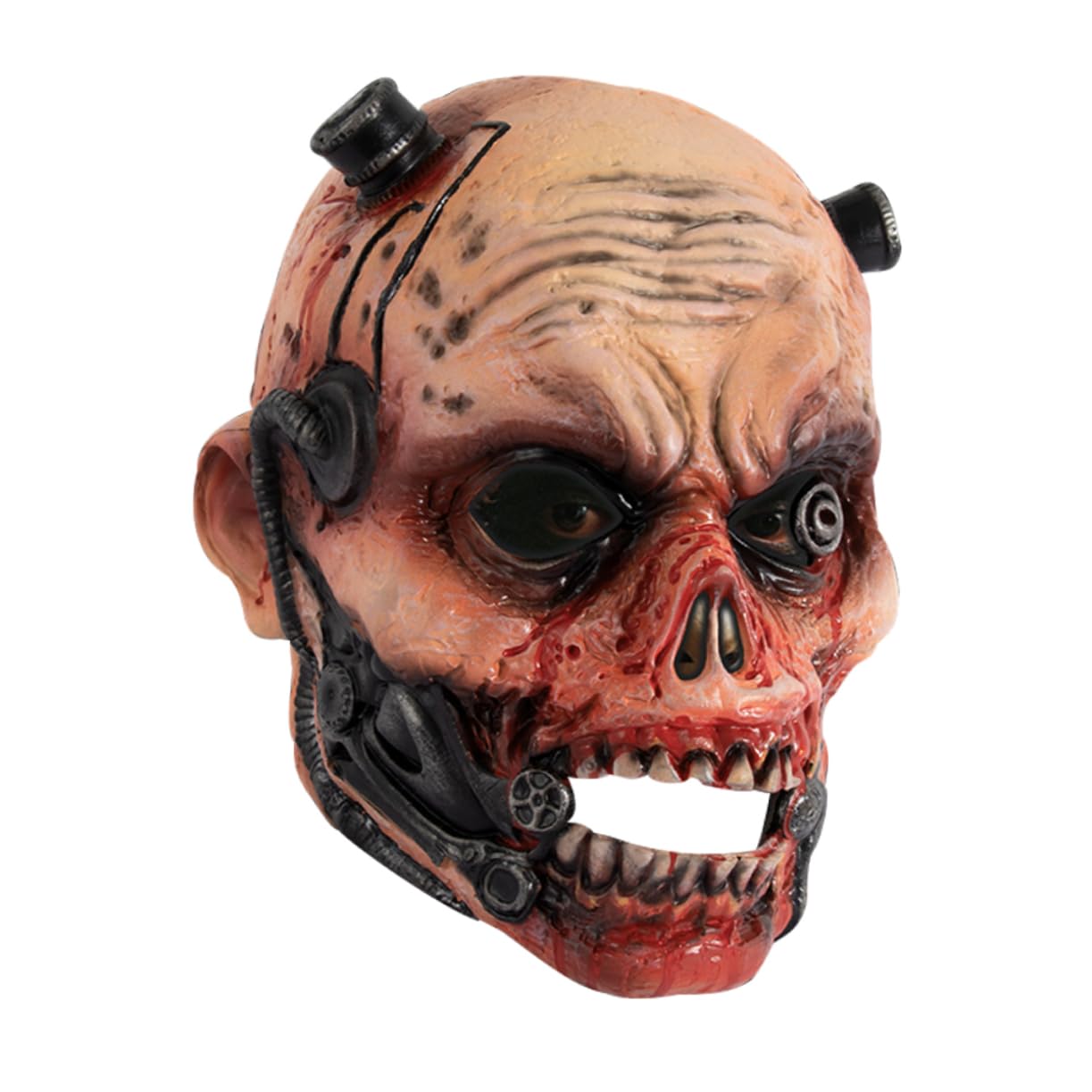Maschera da Zombi Infetto per Halloween Maschere Spaventose in Rp per Adulti e Ragazza Accessorio Realistico per Feste Cosplay e Decorazioni Horror
