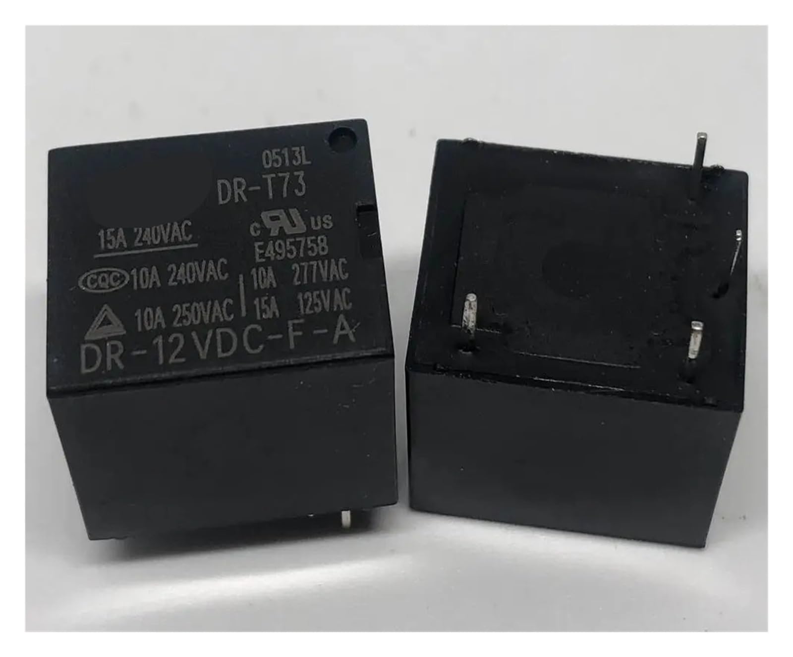 Relais DR-12VDC-FA T73-1A-12V à 4 broches pour circuits imprimés