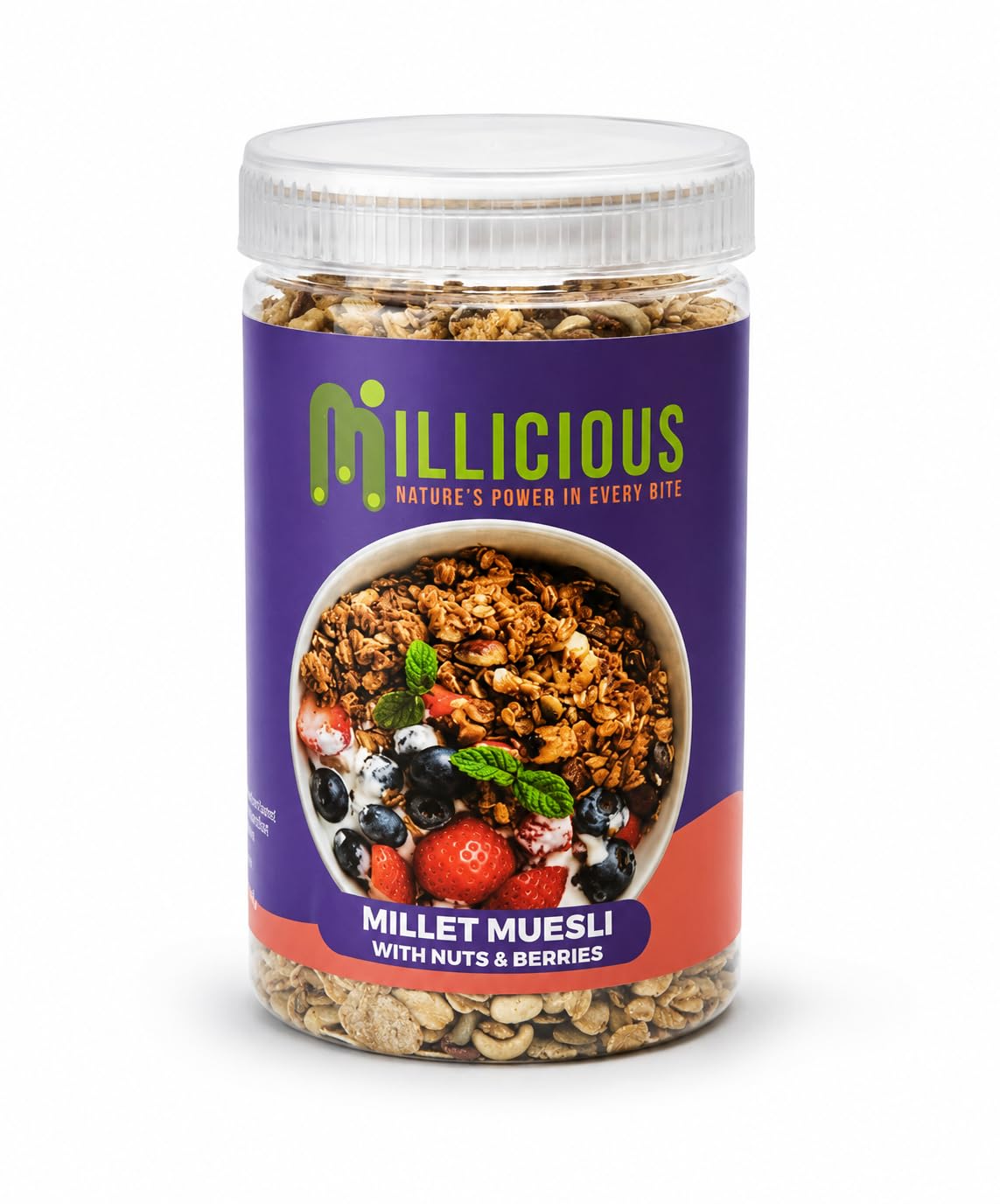 Millicious Millet Muesli with Nuts & Berries | Multigrain Breakfast Cereal | Rolled Oats, Ragi, Jowar, Barley, Dry Fruits, Nuts & Roasted Seeds | No Artificial Colours & Flavours | Ready to Eat (200 Gm)-picture-16