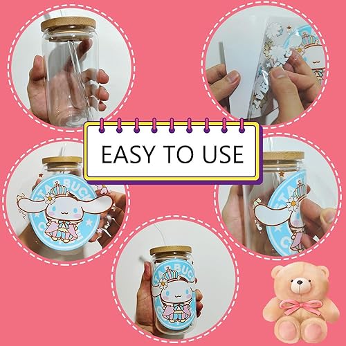 Miniatura 3 de 15 hojas de envoltura de taza DTF UV de San Valentín, transferencia de vasos UV DTF para vidrio UV DTF etiqueta de transferencia de vasos para tazas