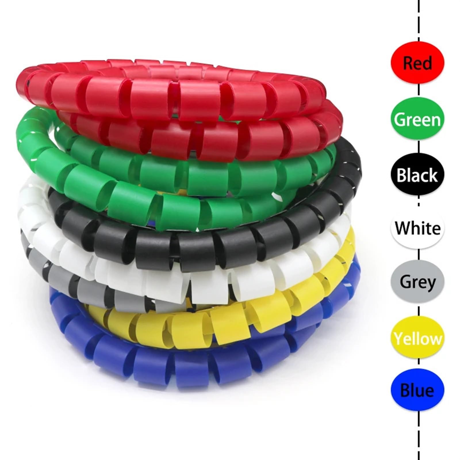 Spiraal Wrap 40mm 2m Wit - Kabelorganisator Voor Kabels Tot 50mm