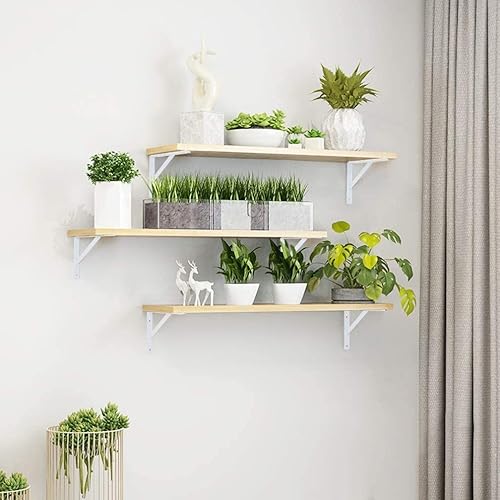 Miniatura 3 de Soportes de estante de 6 pulgadas, paquete de 6 soportes en L resistentes para estantes, soportes de metal triangulares de 90 grados para estantes