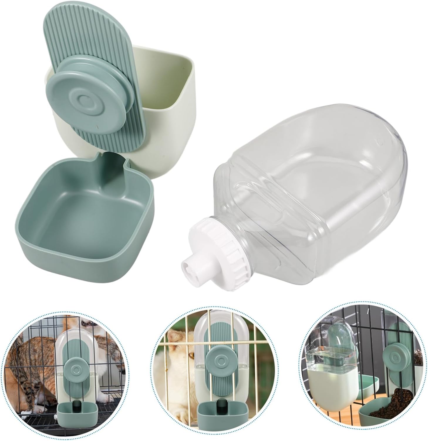 BESPORTBLE 3pcs Automatic Pet Water Dispenser for Dogs and Cats Hanging Pet Water Feeder Control Leak Design Body