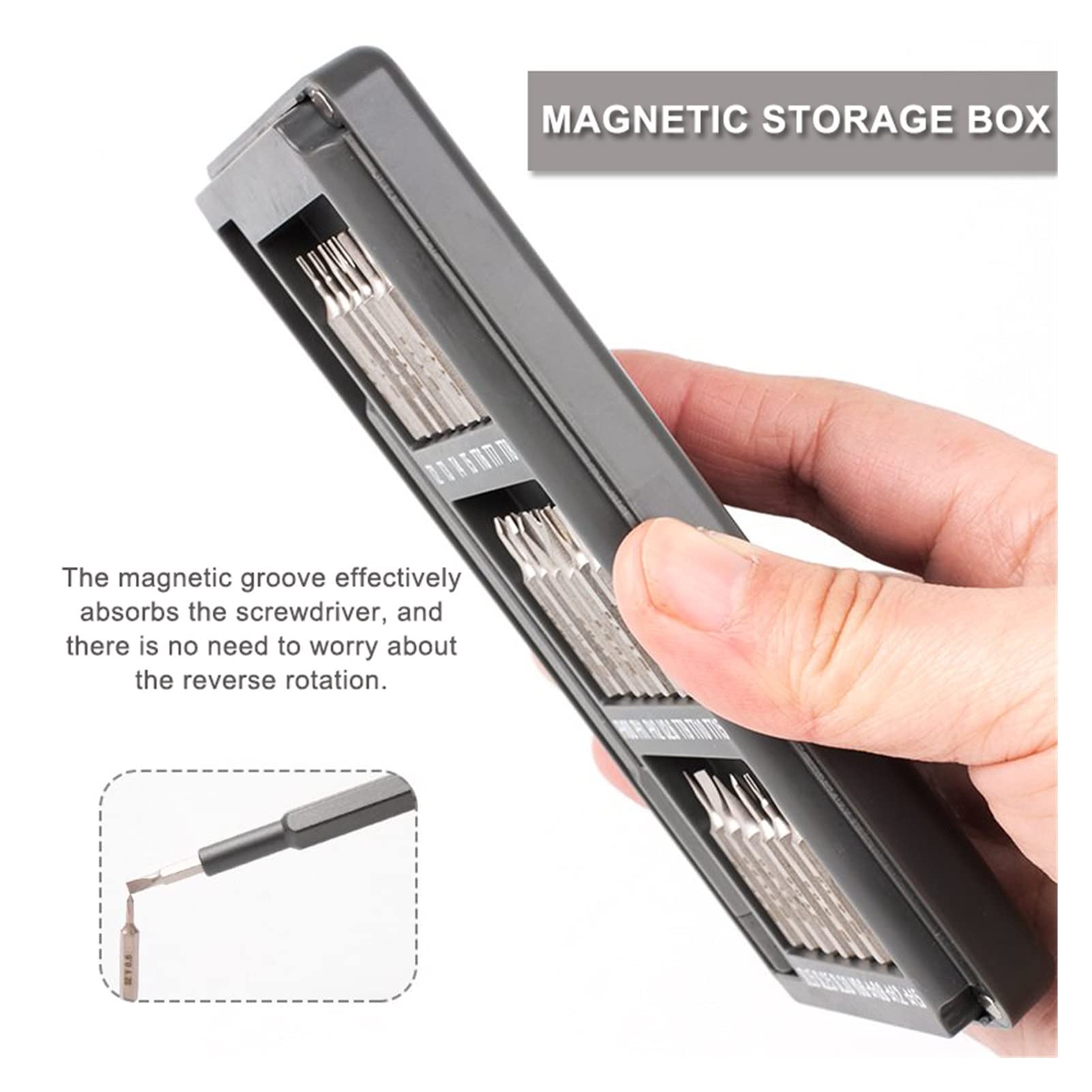 Wkrętak z antypoślizgową rękojeścią i magnetyczną końcówką. Zestaw wkrętaków Magnetyczny wkrętak precyzyjny 22 w 1 Izolowane ręczne narzędzie do naprawy