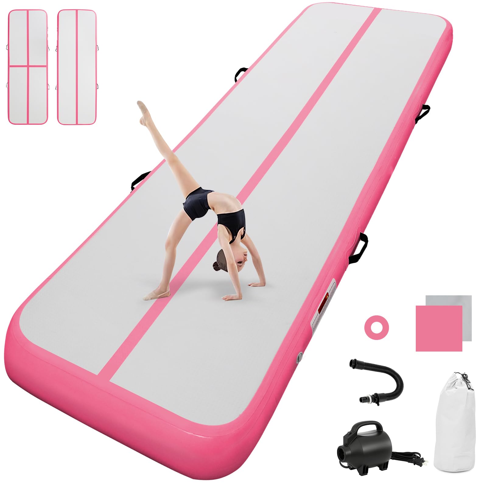airtrack matte mit elektrischer Luftpumpe 10CM/20CM hoch 2M/3/4M/5M/6M Tumbling Matten Aufblasbare turnmatte Matte gymnastikmatte Yogamatte Camping Trainingsmatte