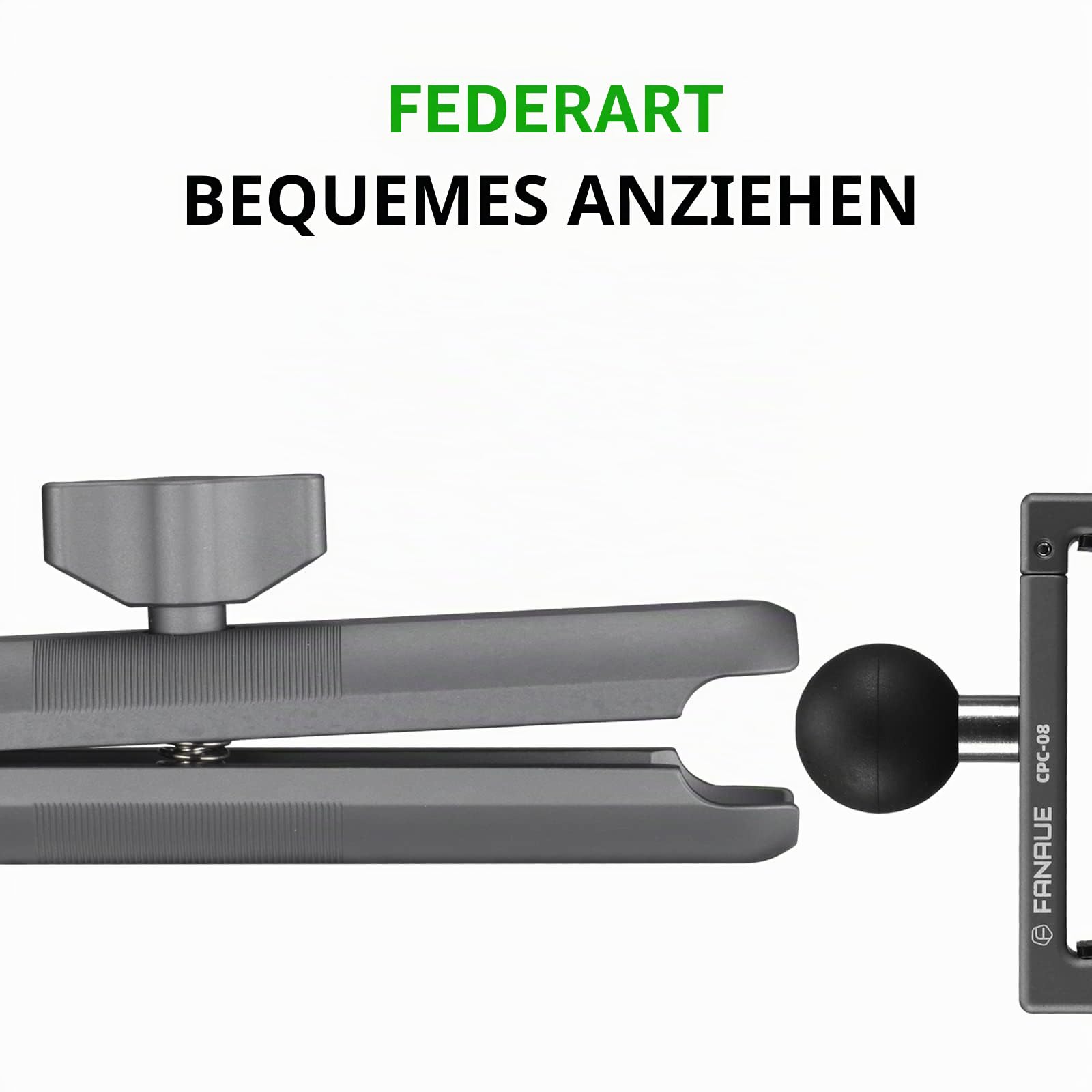 FANAUE Doppelbuchsenarm kompatibel mit RAM Mounts Type B 1" Ball Assembly und Motorrad-Handyhalterung, passt zu allen Industriestandard 1"/25,4mm/Type B Ball Adaptern, Aluminium Länge 6"