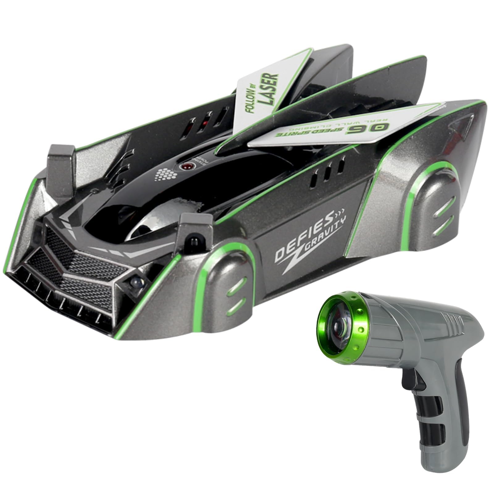 Laser Remote Control Cars Toys - Wall Climbing Race RC Car, Kids Laser Control Sport Cars, Christmas Thanksgiving Birthday Stunt Car Gift for Adults Teens Kids Men Boys Grey