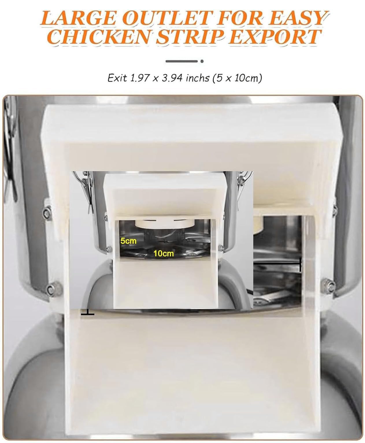 180W Automatischer Chicken Shredder,Elektrisches Hähnchen-Schredder-Drehwerkzeug,Großer Visuell Hähnchenbrustzerkleinerer,für gekochte Hähnchenbrust und Rindfleisch,30KG/H