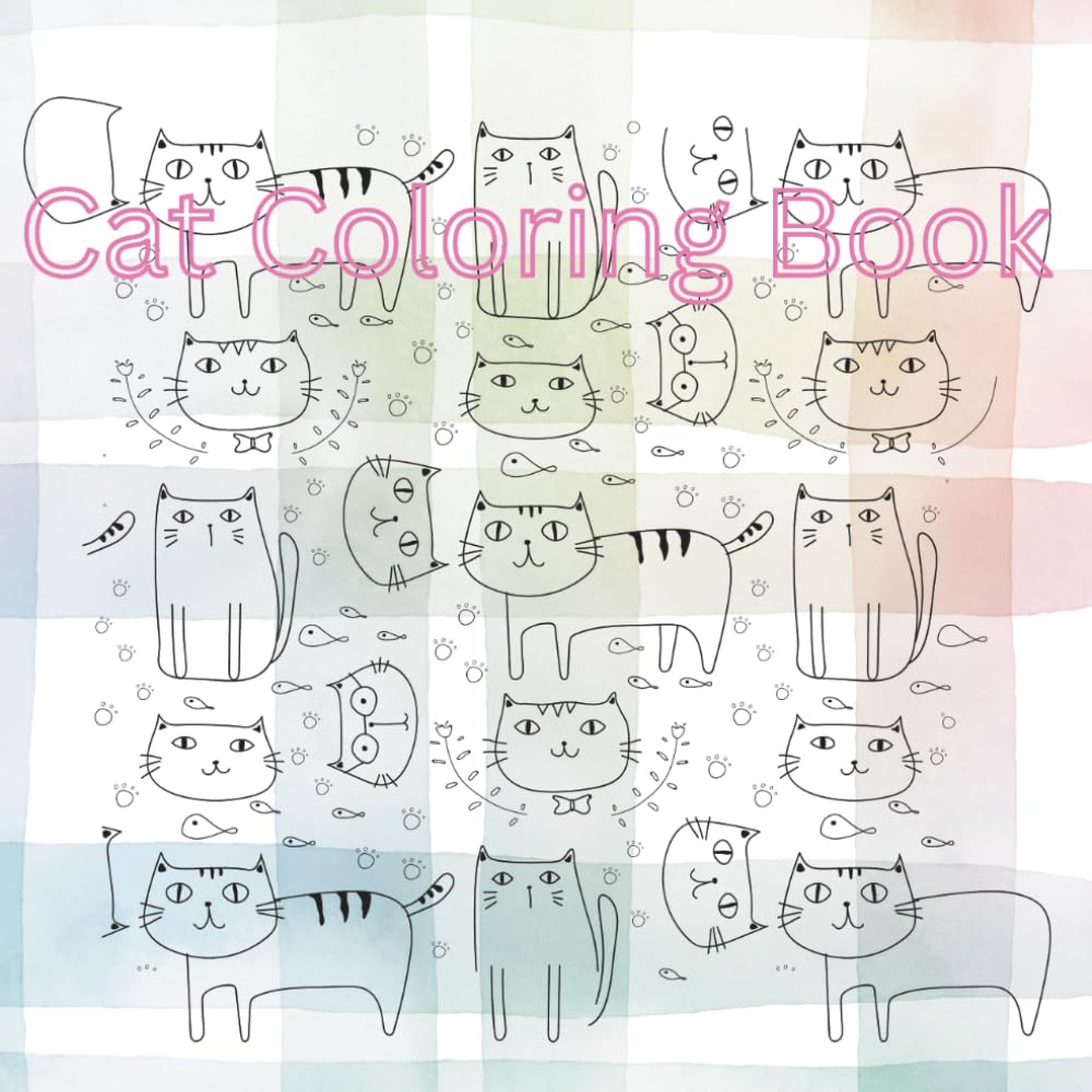Cat Coloring Book for Kids: Cat coloring book for kids ages 3-8