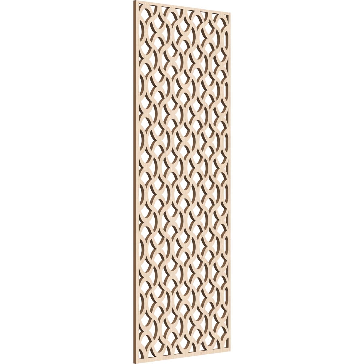 13 3/8"W x 34 3/8"H x 1/4"T Resort Decorative Fretwork Wood Wall Panels, Red Oak