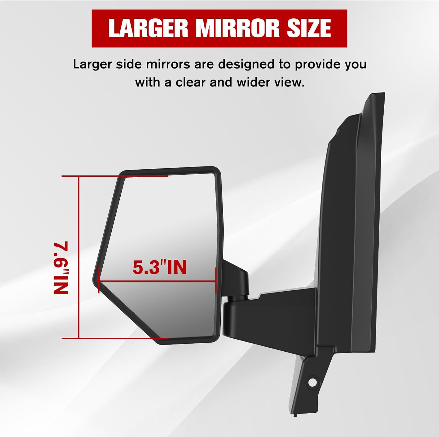 Side Mirrors for Polaris XPEDITION XP/ADV 2024+, Adjustable Folding Side Rearview Mirrors Mounted on A-pillar for Polaris XPEDITION XP/XP 5/ADV/ADV 5 2024+, Replace #2884491, 2PCS
