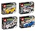 Produktbild LEGO New for 2016 Speed Champions 4 Set Bundle - Chevrolet Corvette Z06 75870, Ford Mustang GT 75871, Audi R18 e-tron Quattro 75872 & Audi R8 LMS Ultra 75873 by LEGO