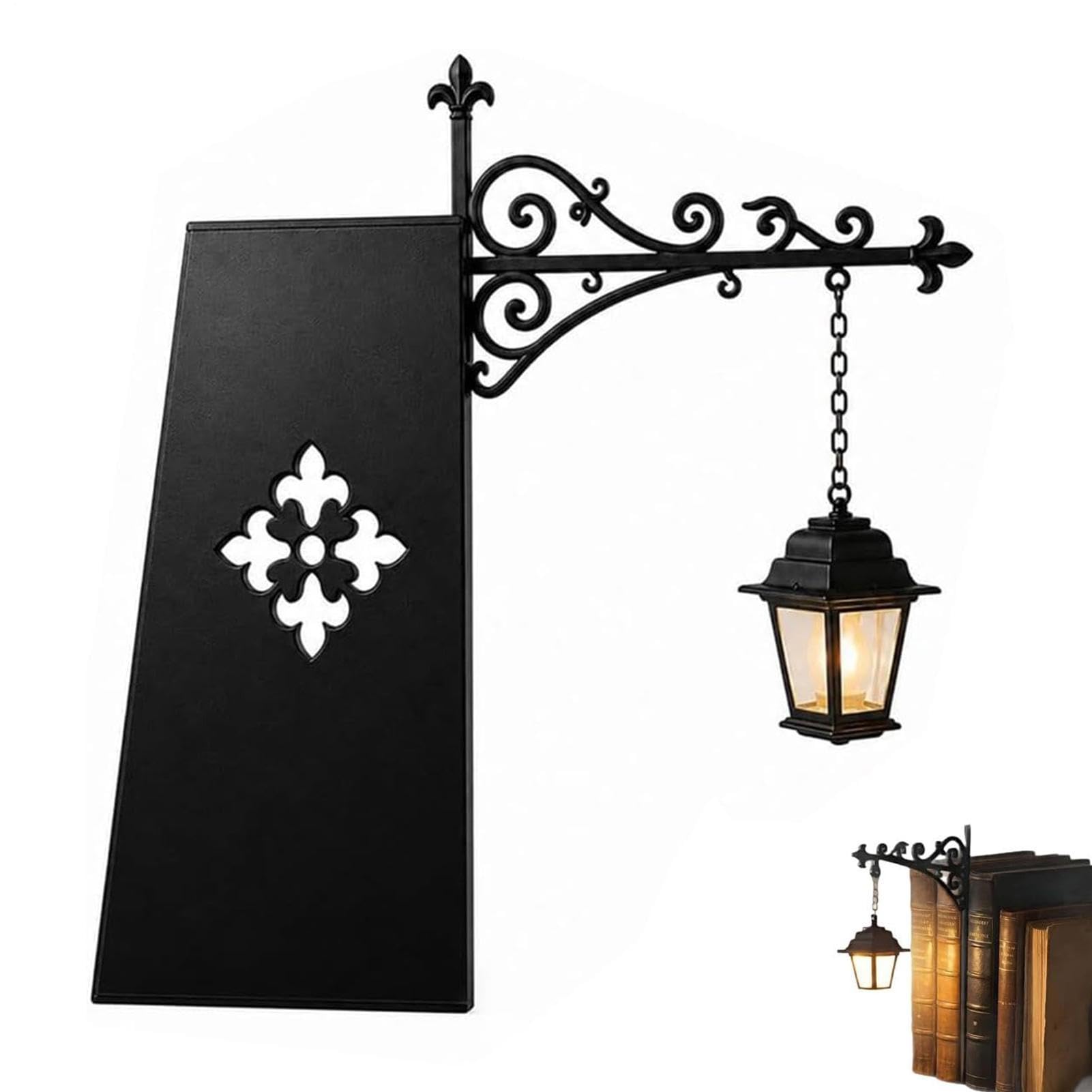 Yufioi Library Lantern-Decorative Bookshelf Lighting, Reading Light for Bookworms, Vintage LED Books Nook Lamp Ornament for Study Reading Corner Home Library