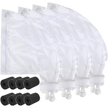 4+8Pack Nylon Mesh Pool Cleaner Bags,All Purpose Filter Bag K13 K16 with Zipper Replacement for Polaris 280 and 480 Pool Cleaner