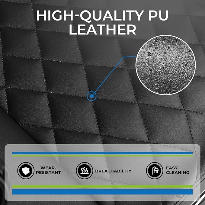 Image of GTPLAYER Big and Tall Office Chair, High Back PU Leather Gaming Chair with Footrest, Executive Ergonomic Office Chair with Pocket Spring Lumbar Support and with Outward Fixed Soft Armrests (Black)