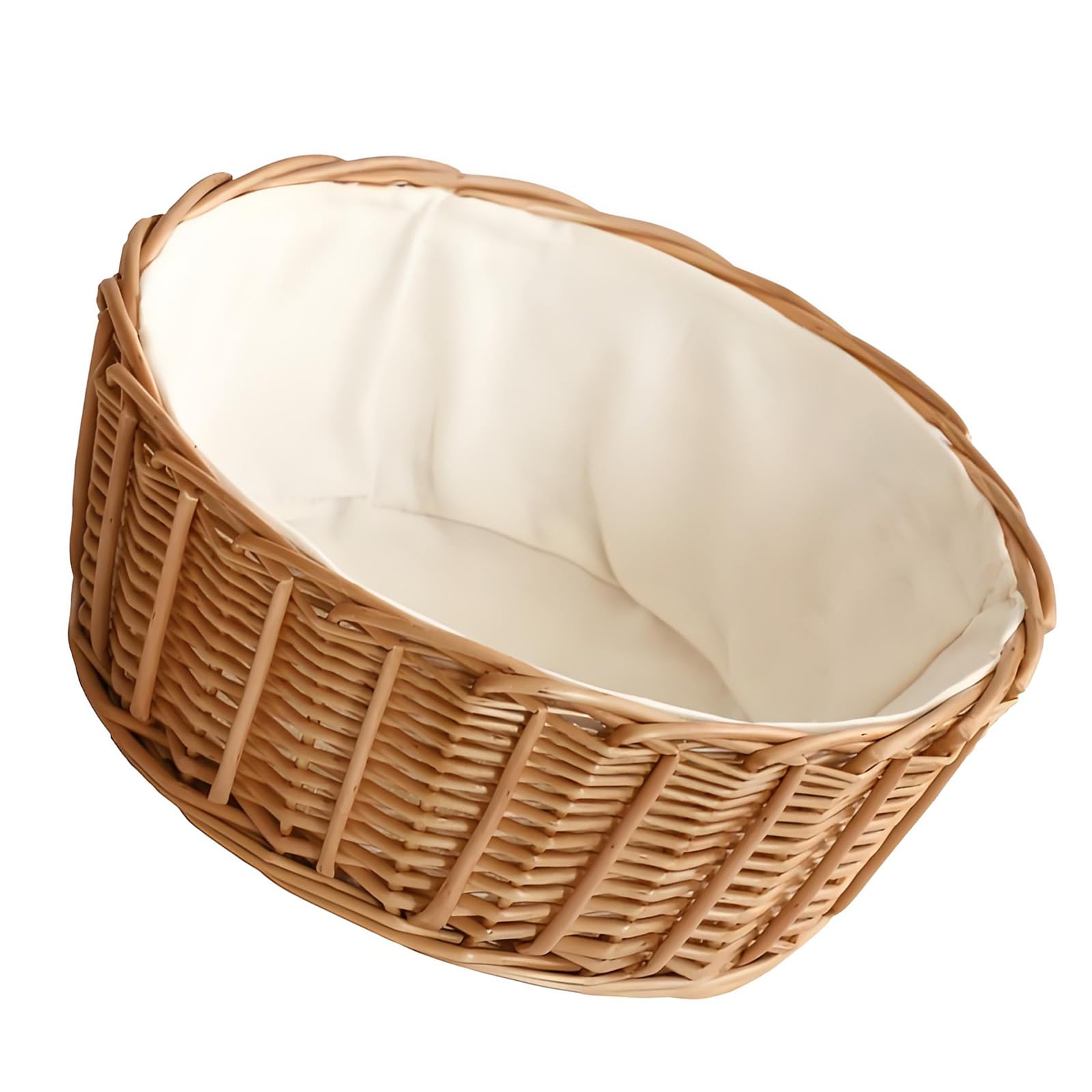Mekalero Handwoven Willow Basket Multipurpose Decorative Holder Portable Organiser with Ample Space for Home Essential Wicker Basket