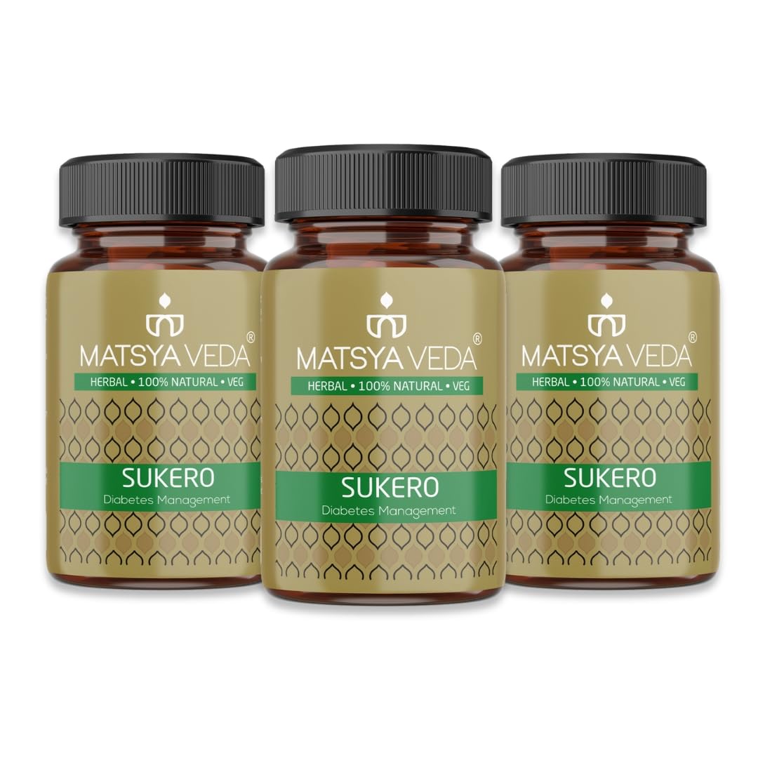 Matsya Veda SUKERO Herbal Supplement | Blood Sugar and Diabetes Control With Jamun, Ashwagandha, Krela, All Organic 100% Bioavailable180 Capsules (pack Of 3) (B0CJZPBZHP) Amazon Price History, Amazon Price Tracker