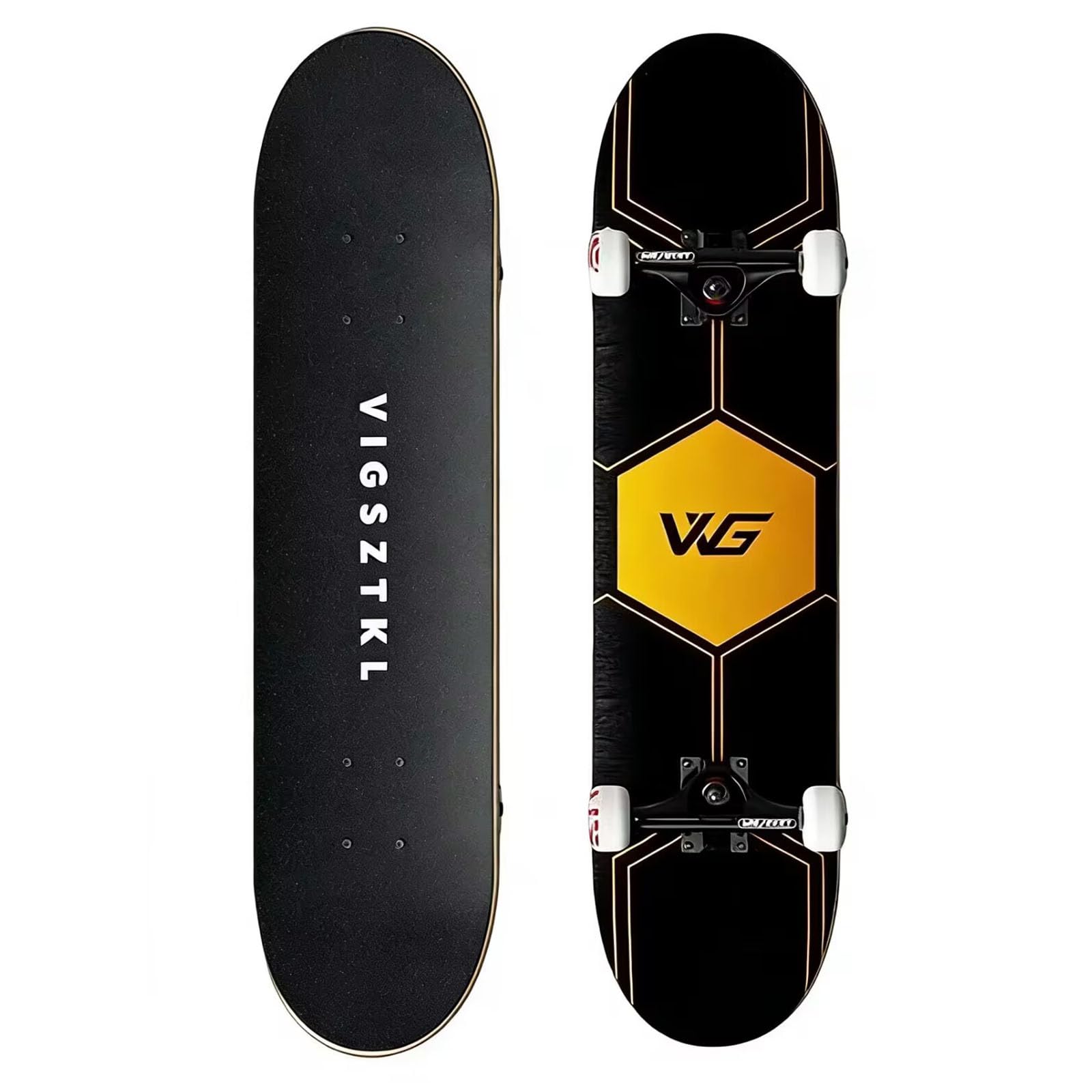 Amazon | VIGSZTKL スケートボード コンプリート 80x20cm 7層メープル