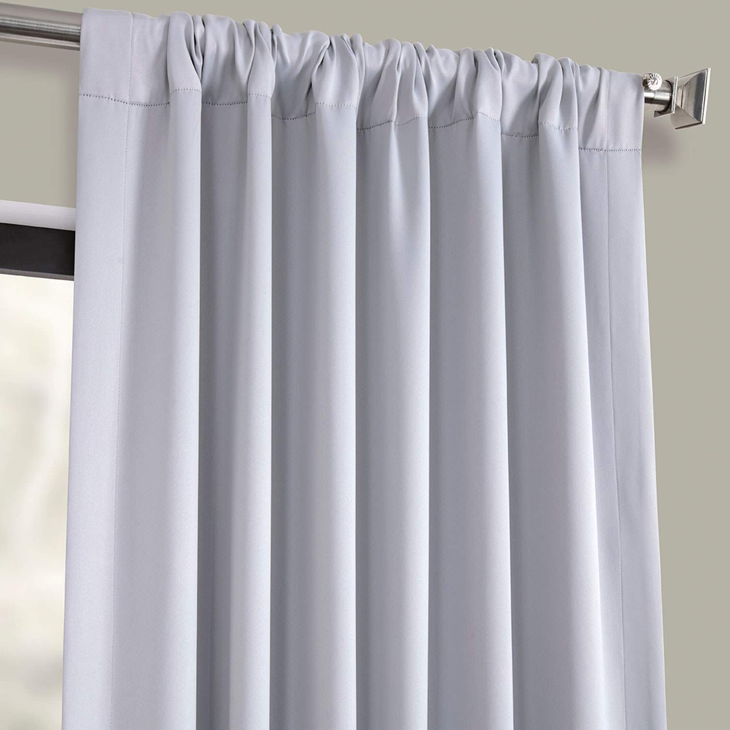 HPD Half Price Drapes Rideau pour obscurcissement de la pièce 127 x 243,8 cm (1 Panneau), BOCH-144105-96, Gris Brouillard, mélange de Polyester, 127 cm de Large x 243,8 cm de Long (Lot de 1)
