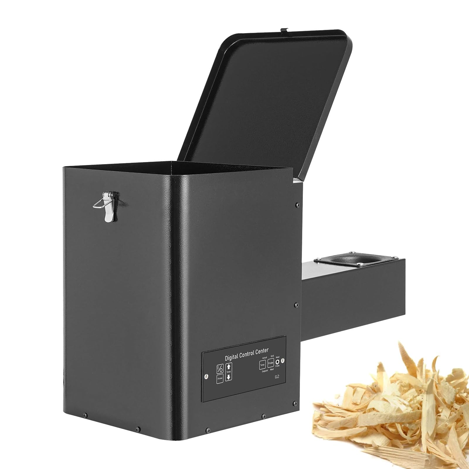 KJZQXYX 250W Pellet BBQ Smoker Hopper Kit,Wood Pellet Smoker Grill Part,Auto Ignition Electric Hopper, For Grilling, Smoking, Baking, Roasting