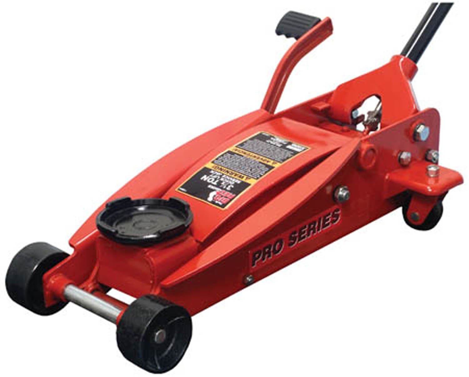 BIG REDT83014 Torin Pro Series Hydraulic Floor Jack with Single Quick Lift Piston Pump and Foot Pedal, 3.5 Ton (7,000 lb) Capacity, Red