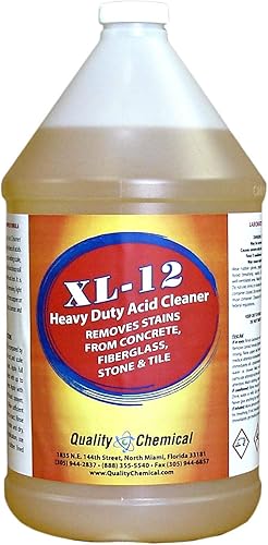Quality Chemical Limpiador ácido XL-12 de alta potencia formulado para eliminar la oxidación de manchas de óxido del hormigón, fibra de vidrio,