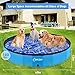 Dog Pool, SmilDay Foldable Portable Swimming Pool, Hard Plastic Bathing Tub for Pets Dogs and Cats, Slip-Resistant Kiddie Pool for Backyard (Blue 63''D× 12''H)