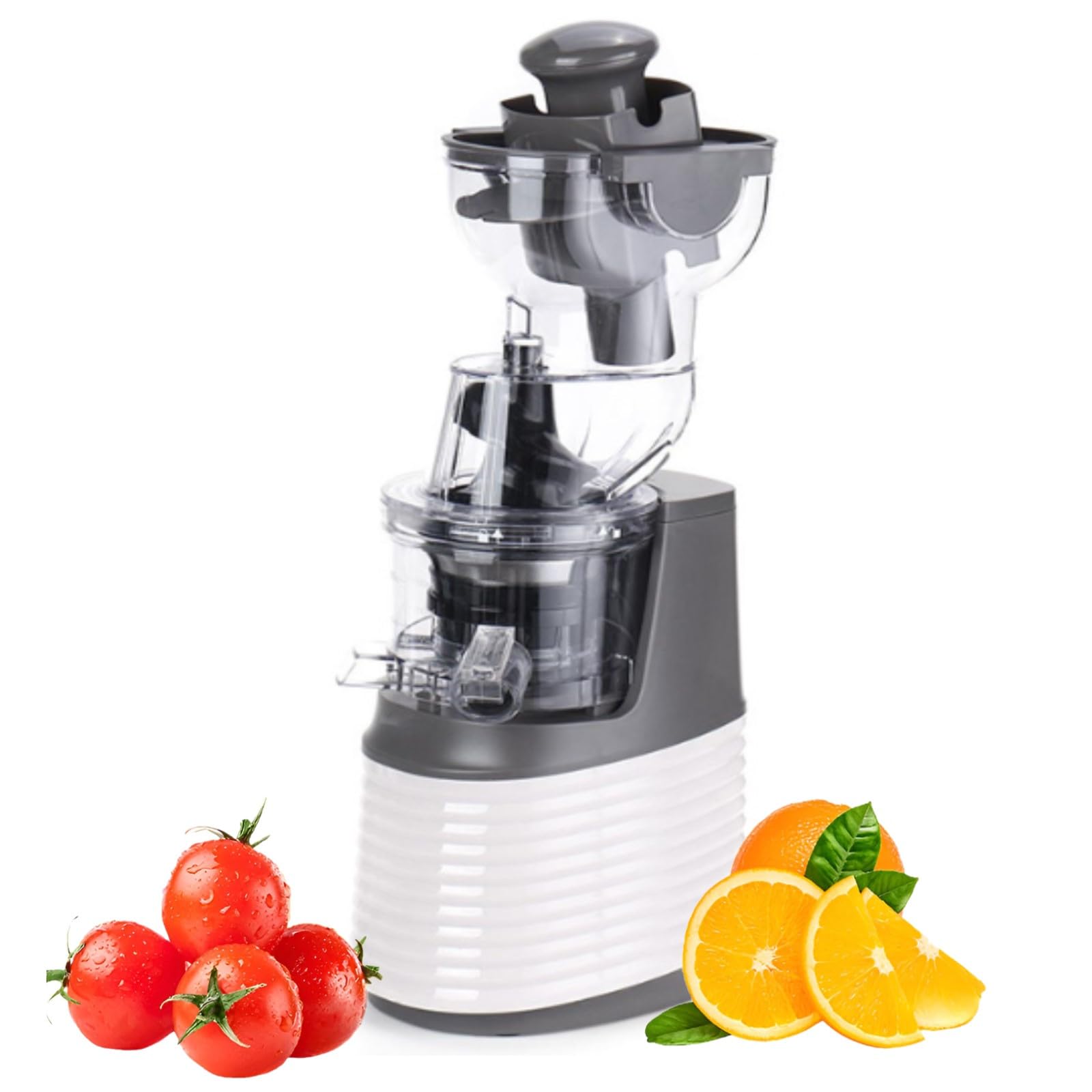 Licuadora portátil de prensado en frío con tolva de 76 mm, Vaso para Jugo Desmontable, diseño Compacto para jugos saludables, Batidos y malteadas – para el hogar y los Viajes