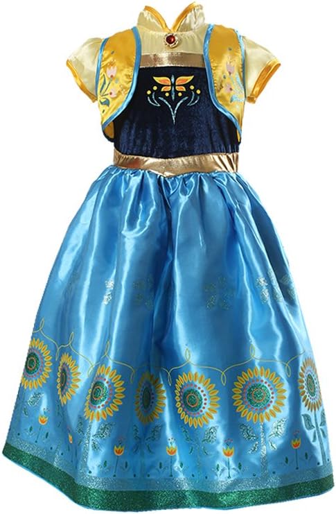 Fairy Tale Designs Deluxe Princess Anna Frozen Fever Dress Costume for Girls by