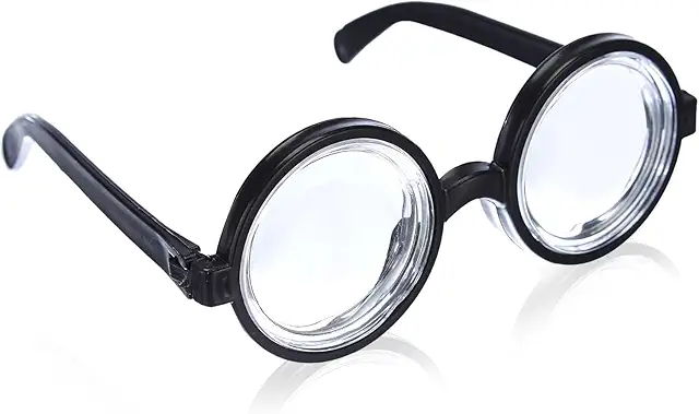 Humphrey Brille: 2er-Set Schwarze Dekorbrille mit Vergrößerung für Kostümpartys