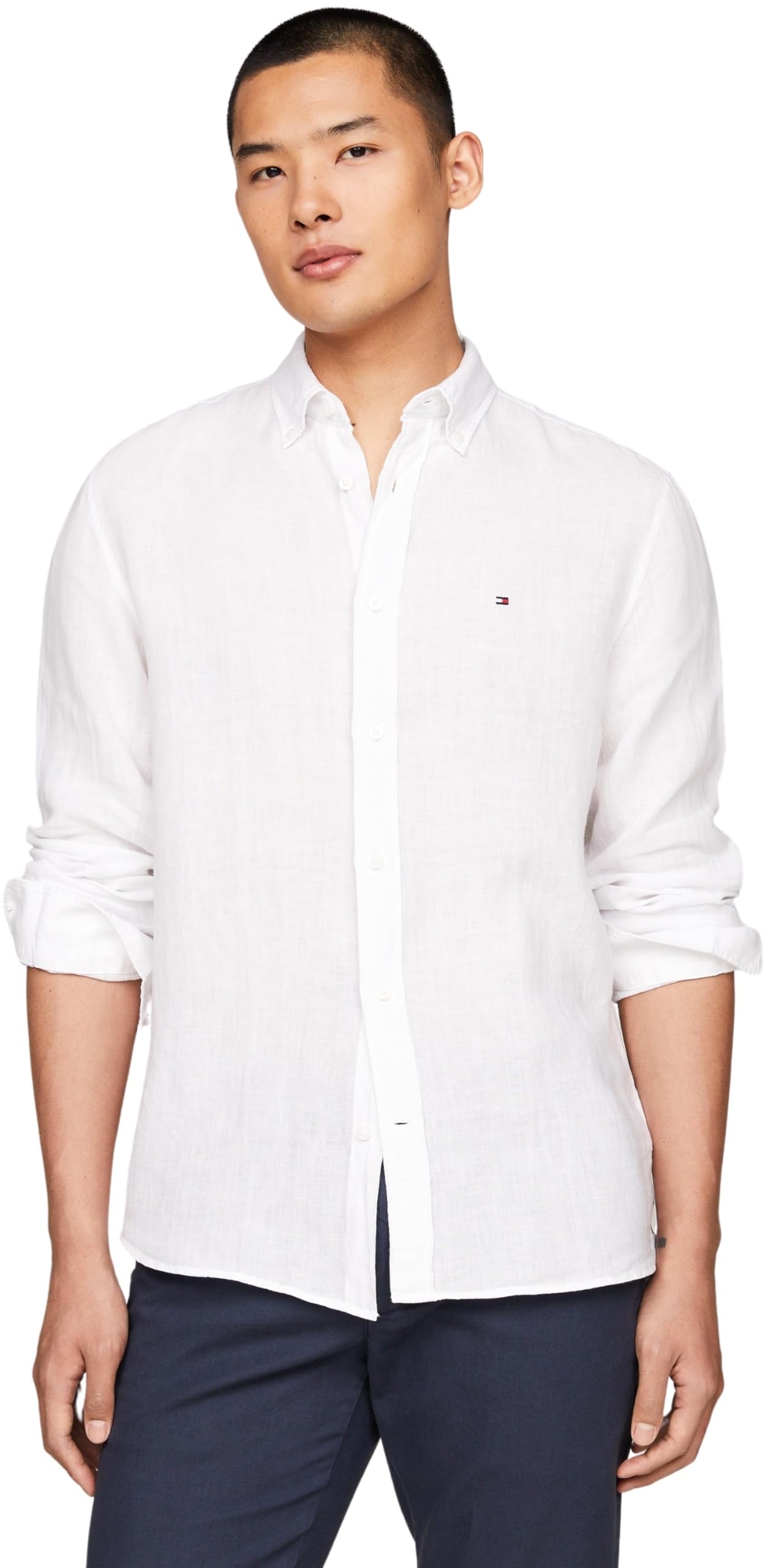 Tommy Hilfiger Camisa Hombre Camisa de Lino