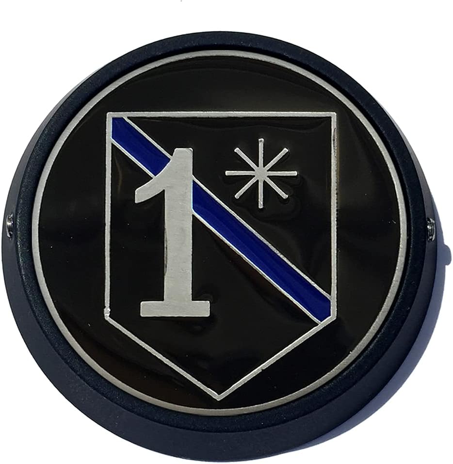 Police One Asterisk Harley Black Horn Cover Coin Mount Set