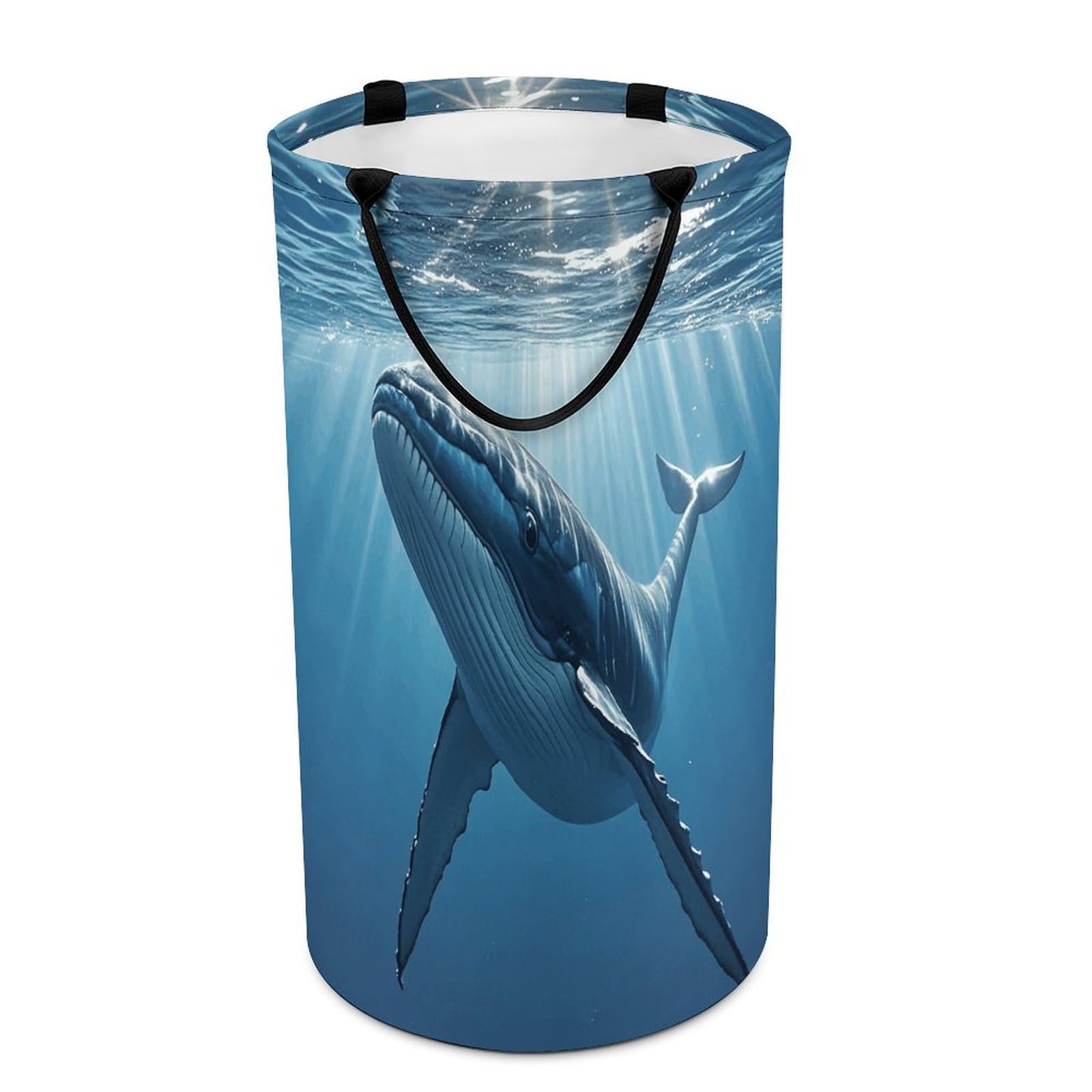 Swimming Fish Png Laundry Hamper Large Collapsible Laundry Basket with Handles Waterproof Clothes Hamper Portable Dirty Clothes Basket for Bedroom Laundry Room Closet Bathroom