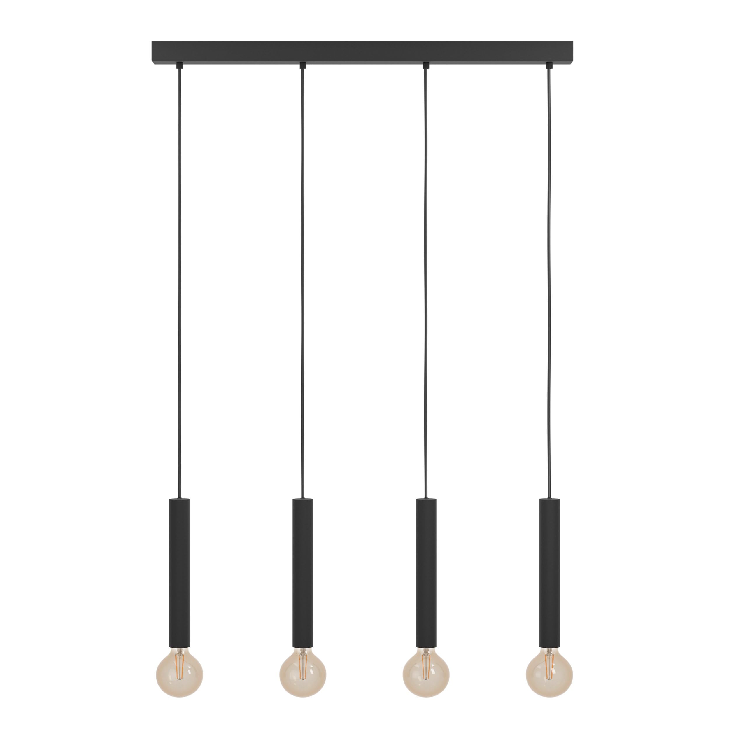 EGLO Pozueta 1 Hanglamp - E27 - Staal/Hout - Zwart/Bruin | Leen Bakker