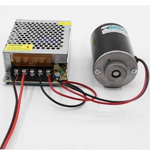 Miniatura 9 de Motor de CC de alta velocidad de 30 W, imán permanente CW/CCW de alta velocidad cepillado mini eléctrico para generador de bricolaje (12 V 3500 rpm)