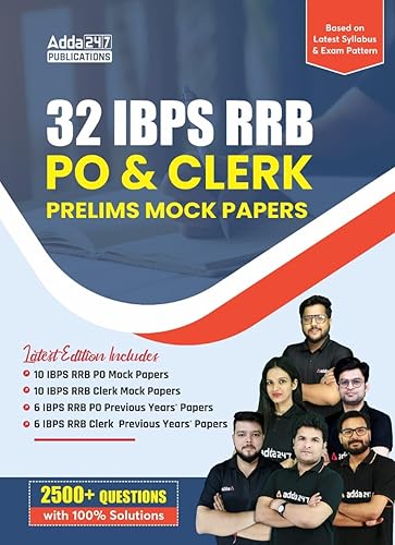 32 IBPS RRB PO &amp; Clerk Prelims 2023 Mock Papers Book(English Printed Edition) by Adda247