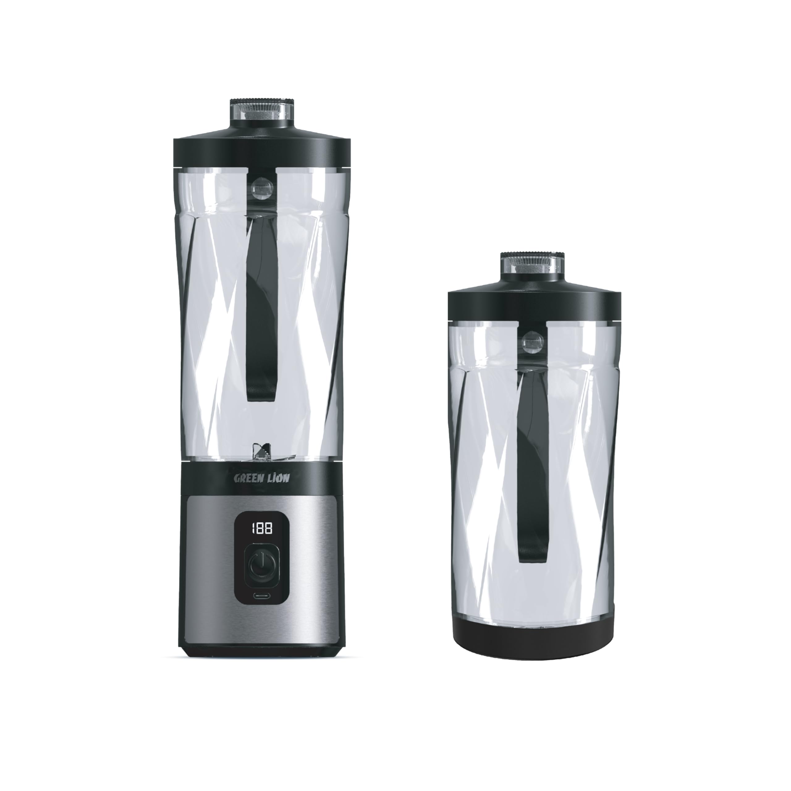 Green Lion ProJet Blender 120W, for Shakes, Smoothies, Food Prep, and Frozen Blending with 600ml Travel Cup and Lid, Durable Stainless Steel Blades for Powerful Blending Performance ProJet Blender Black