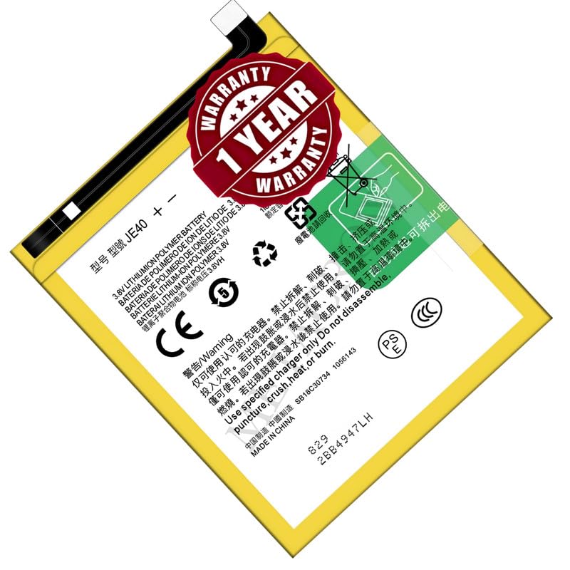 Image of Original JE40 Battery Compatible for Motorola G7 Play (XT1952-4, XT1952-5) | Motorola One (P30 Play) (Motorola P30 Play) (XT1941, XT1941-2, One) - (3000mAh) - 1 Year Warranty JK1