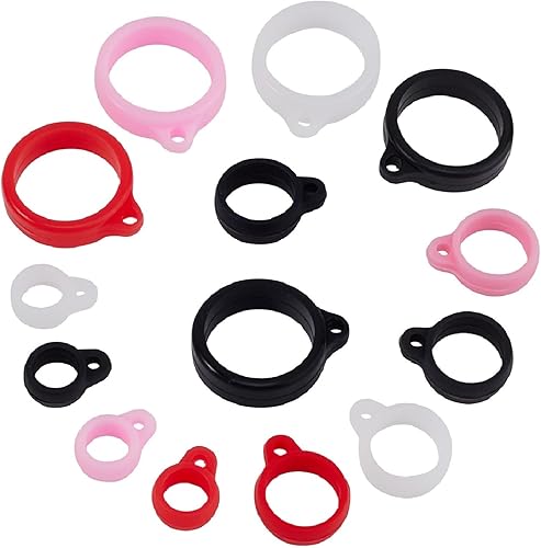 GORGECRAFT 1 caja de 60 anillos de goma de silicona antipérdida, 4 colores, 0.315 in, 0.512 in, 0.787 in de diámetro, anillos tóricos no perdidos,