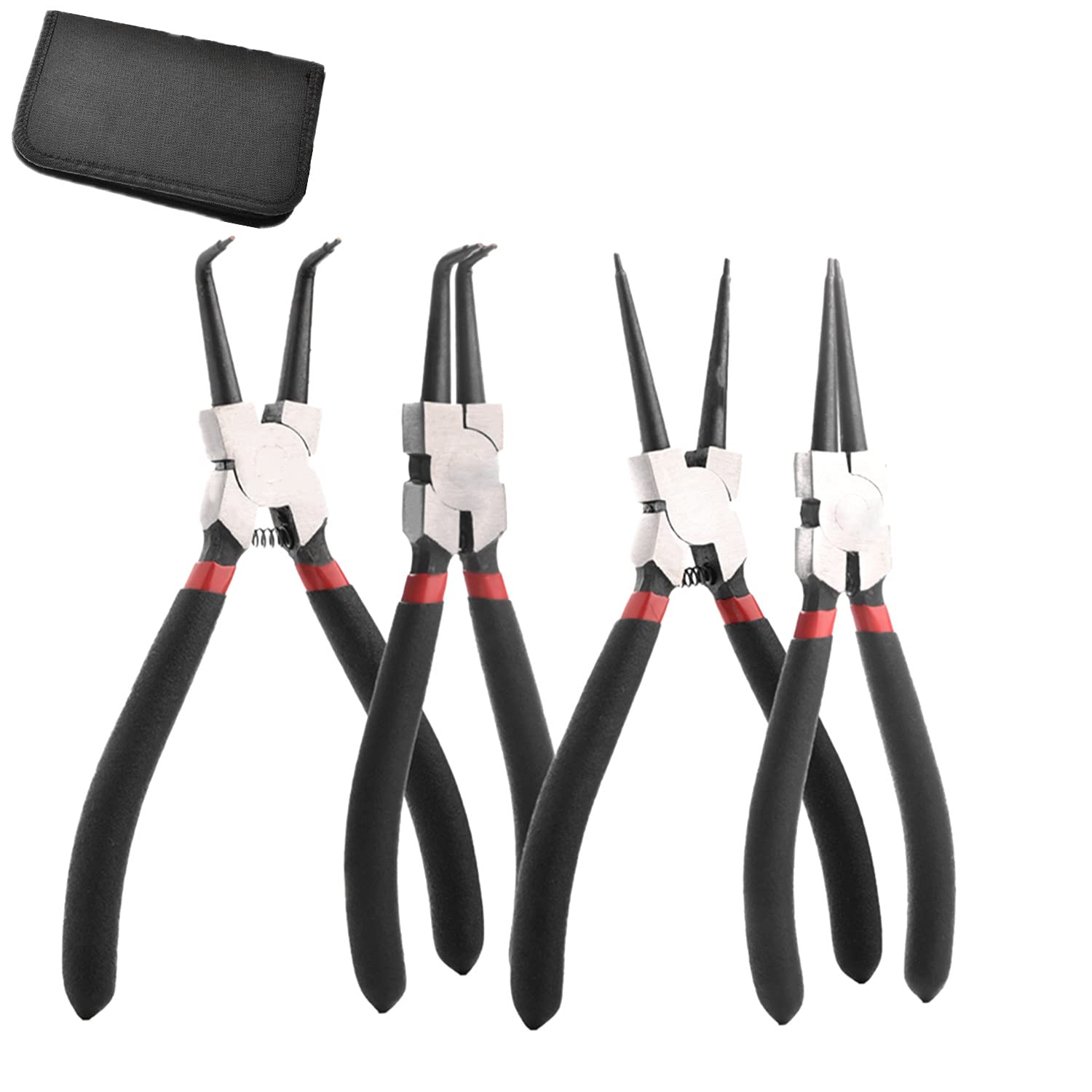 Buy 4 Piece Snap Ring Pliers Set ,7 Inch Heavy Duty Internal/External Precision Circlip