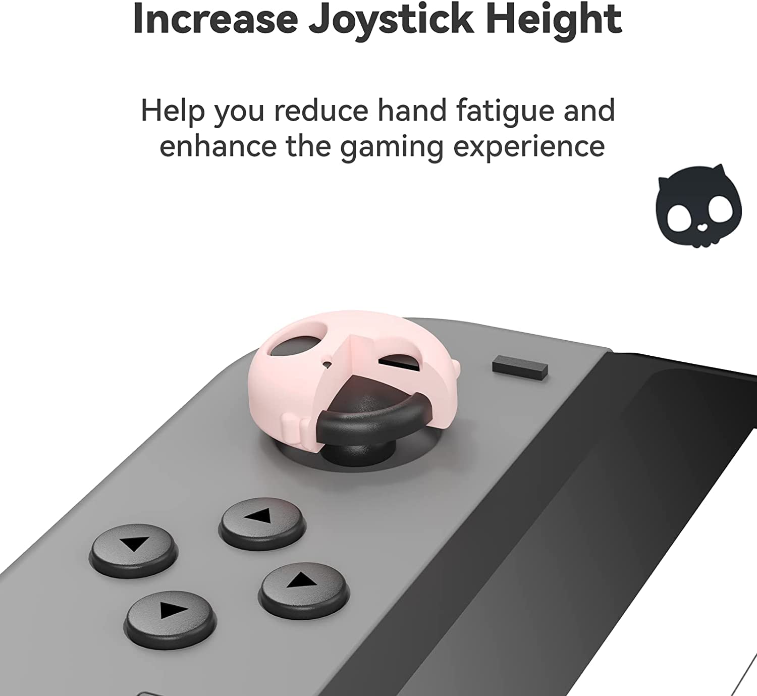 GeekShare Lindo Halloween Joycon Tapa de Agarre para Pulgar de Silicona, Cubierta de Joystick Compatible con Switch/OLED/Switch Lite, Paquete de 4 - Sweetheart Cranium